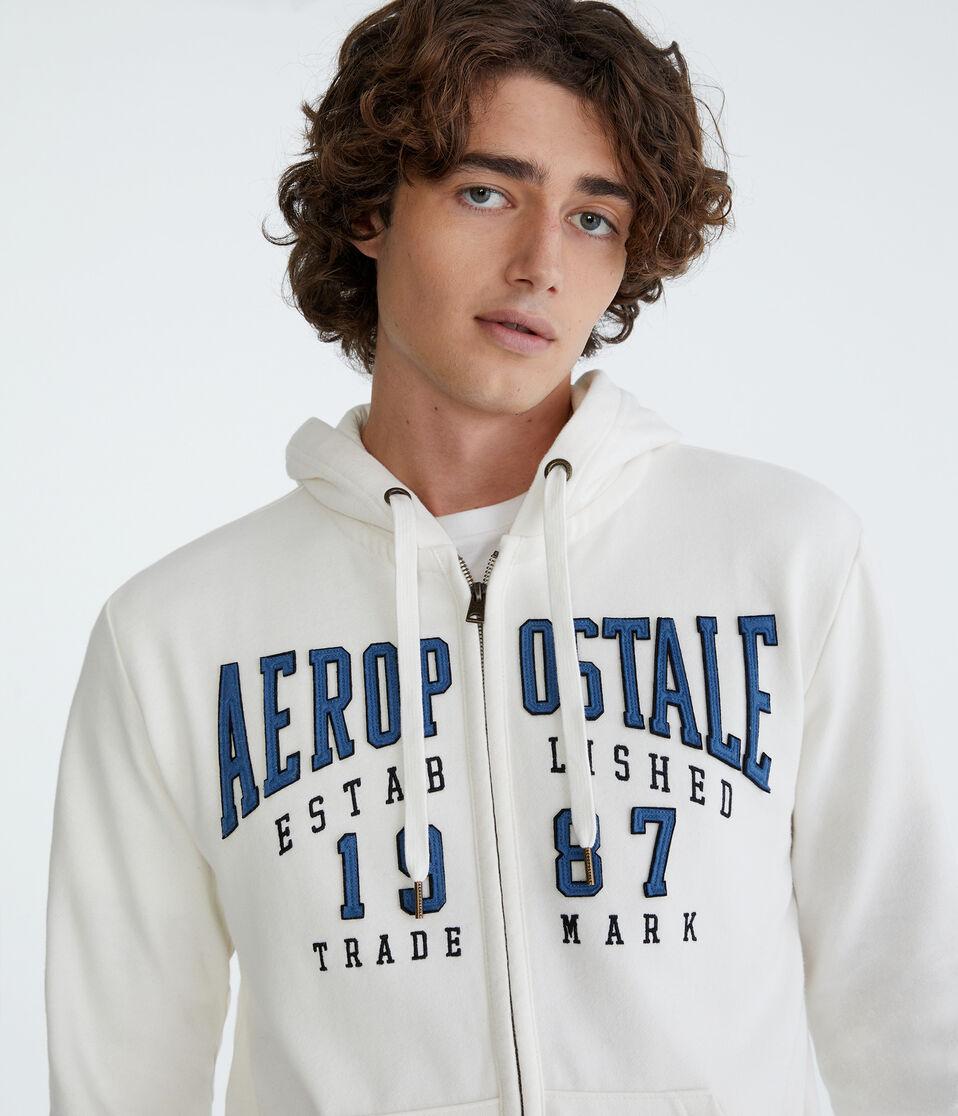 aéropostale Aeropostale 1987 Heritage Full-Zip Hoodie egret white