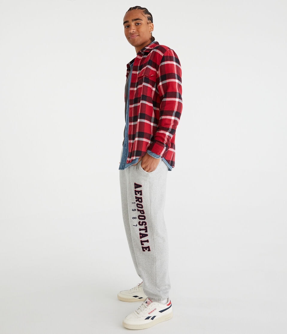 Aéropostale Aeropostale 1987 Heritage Jogger Sweatpants Light Heather Grey