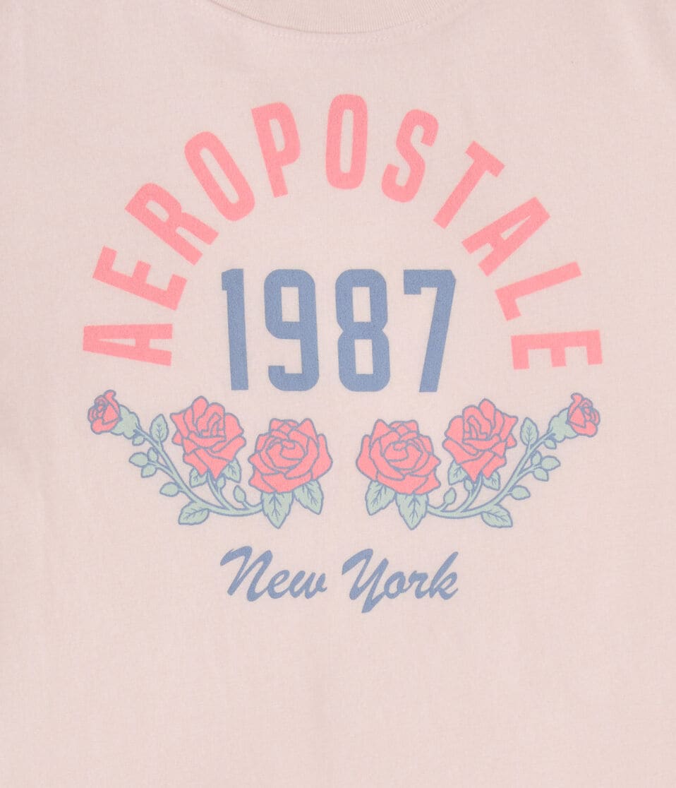 Aéropostale Aeropostale 1987 Roses Graphic Tee Pink Flambe