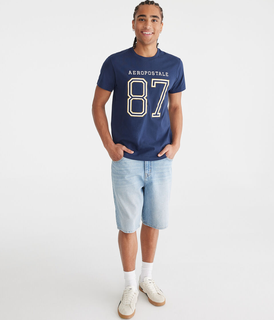 Aéropostale Aeropostale 87 Appliqué Graphic Tee Cadet Navy