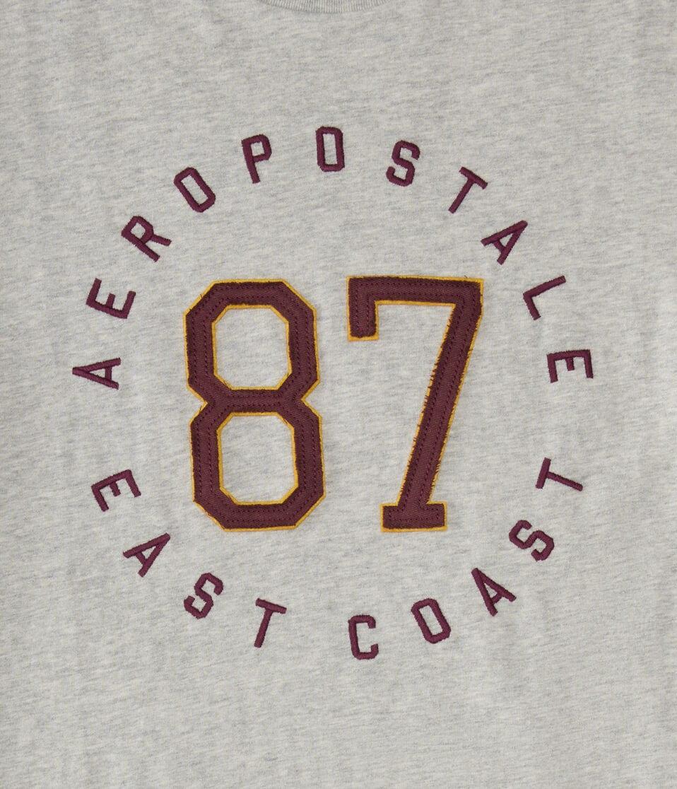 Aéropostale Aeropostale 87 Appliqué Graphic Tee Light Heather Grey