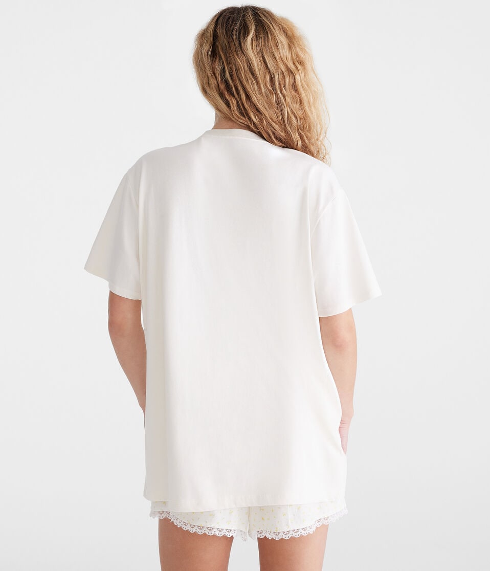 Aéropostale 87 Boyfriend Graphic Tee Cream