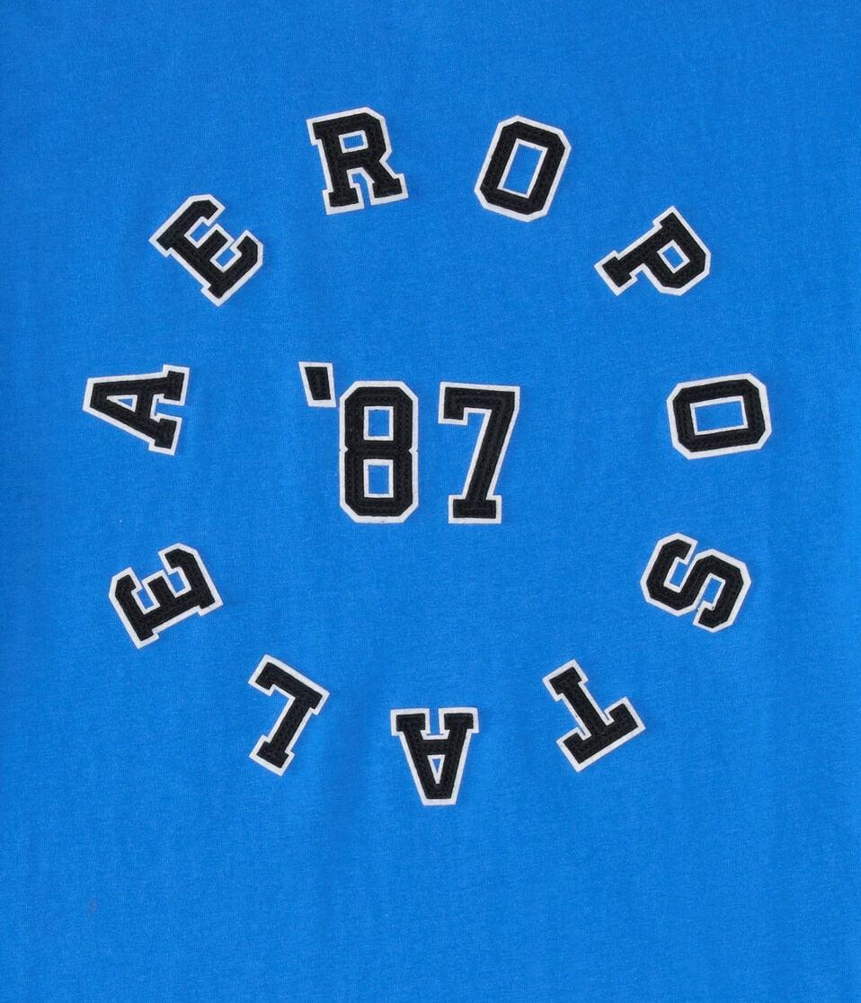 Aéropostale Aeropostale 87 Circle Appliqué Graphic Tee Academy Blue