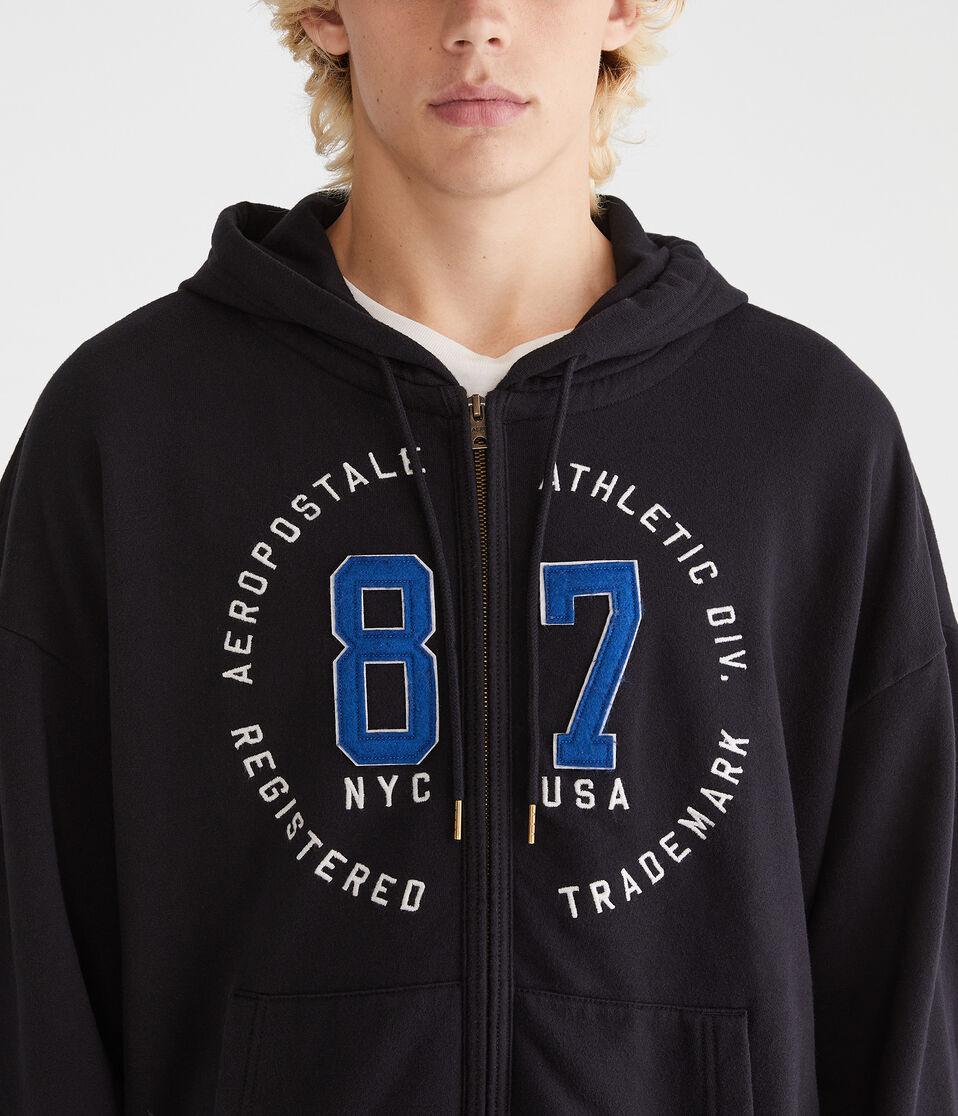 Aéropostale Aeropostale 87 Circle Full-Zip Hoodie Black Fox