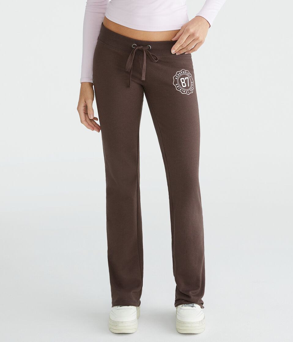 aéropostale Aeropostale 87 Crest Fit & Flare Sweatpants jaspe muted ebony