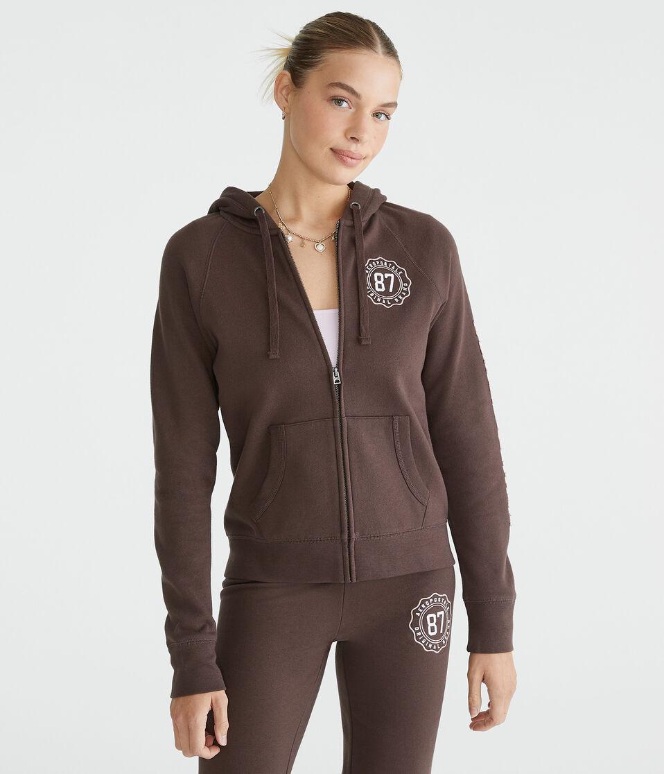 aéropostale Aeropostale 87 Crest Full-Zip Hoodie jaspe muted ebony