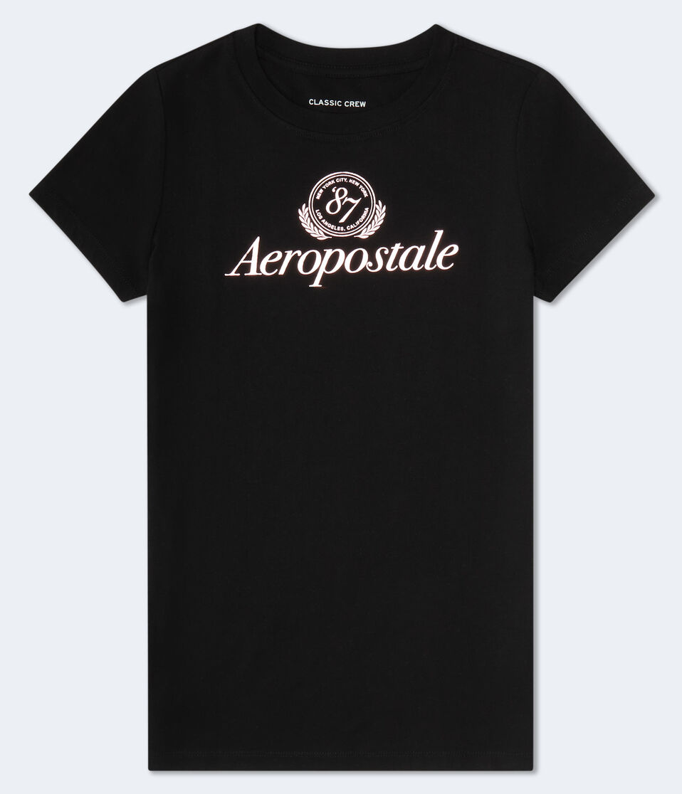 aéropostale Aeropostale 87 Foil Graphic Tee black fox