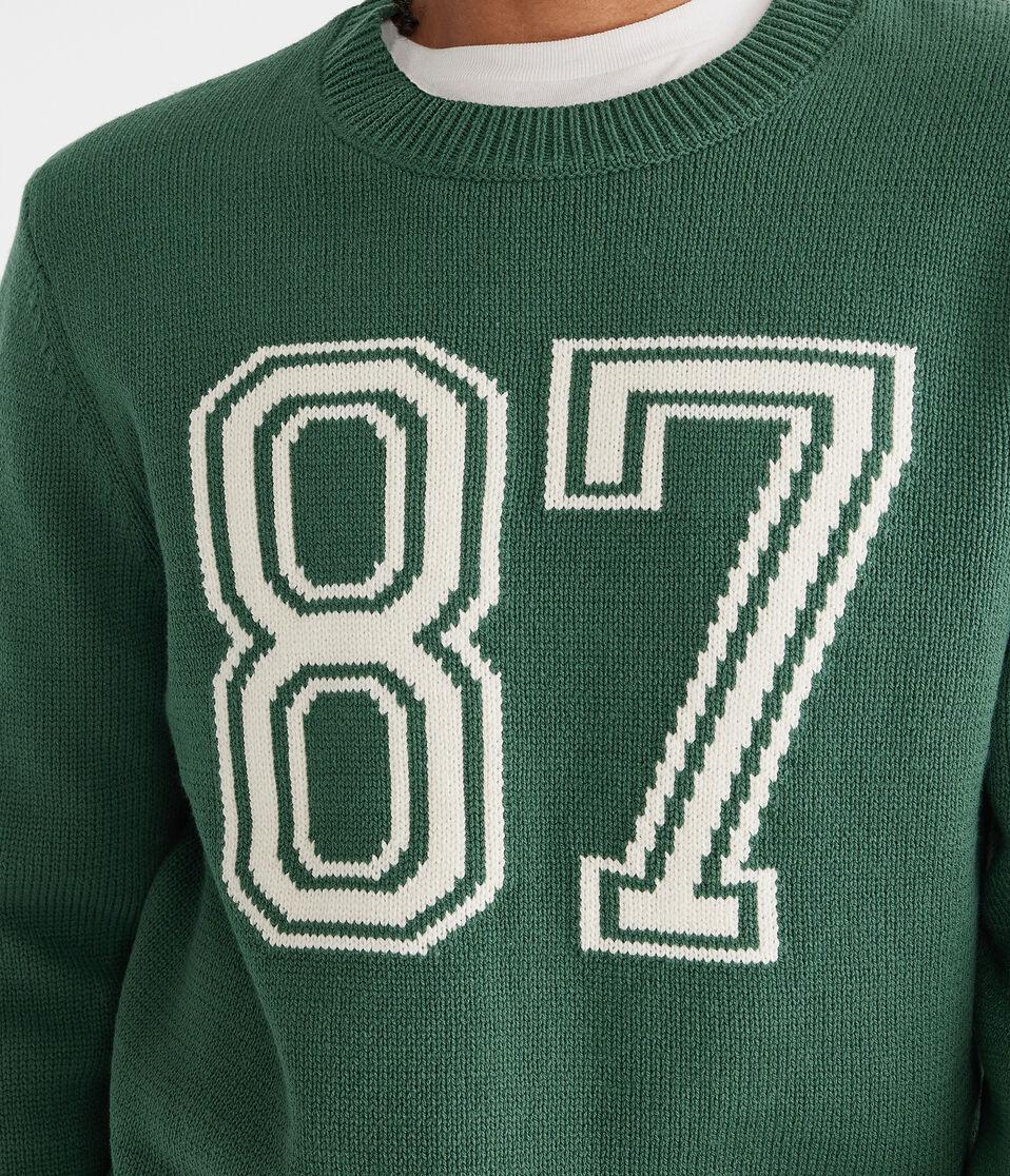 Aéropostale 87 Graphic Crew Sweater Smoke Pine