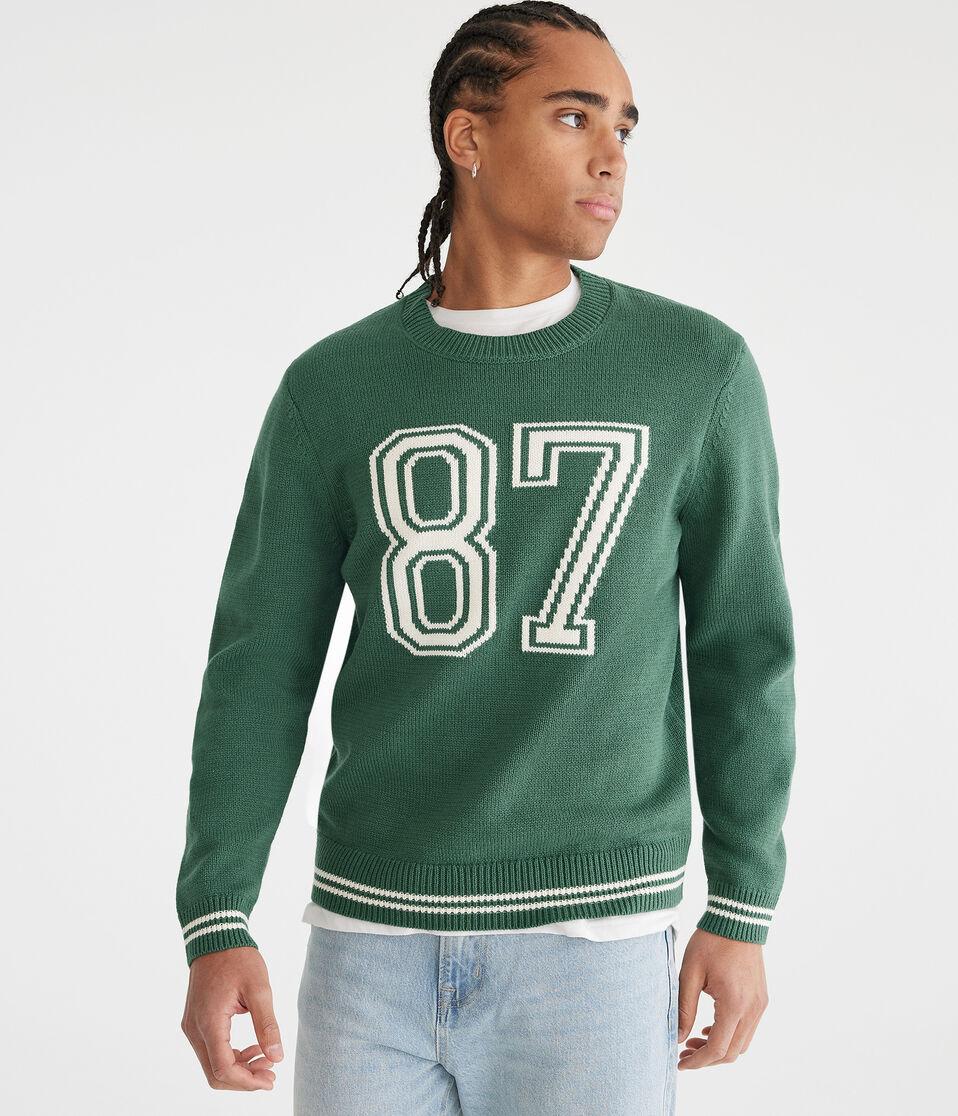 aéropostale 87 Graphic Crew Sweater smoke pine