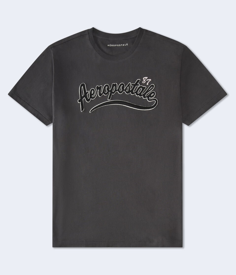 aéropostale Aeropostale 87 Script Appliqué Graphic Tee magnet