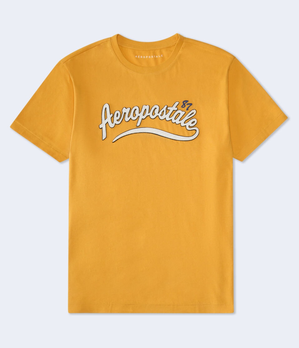 aéropostale Aeropostale 87 Script Appliqué Graphic Tee sunflower