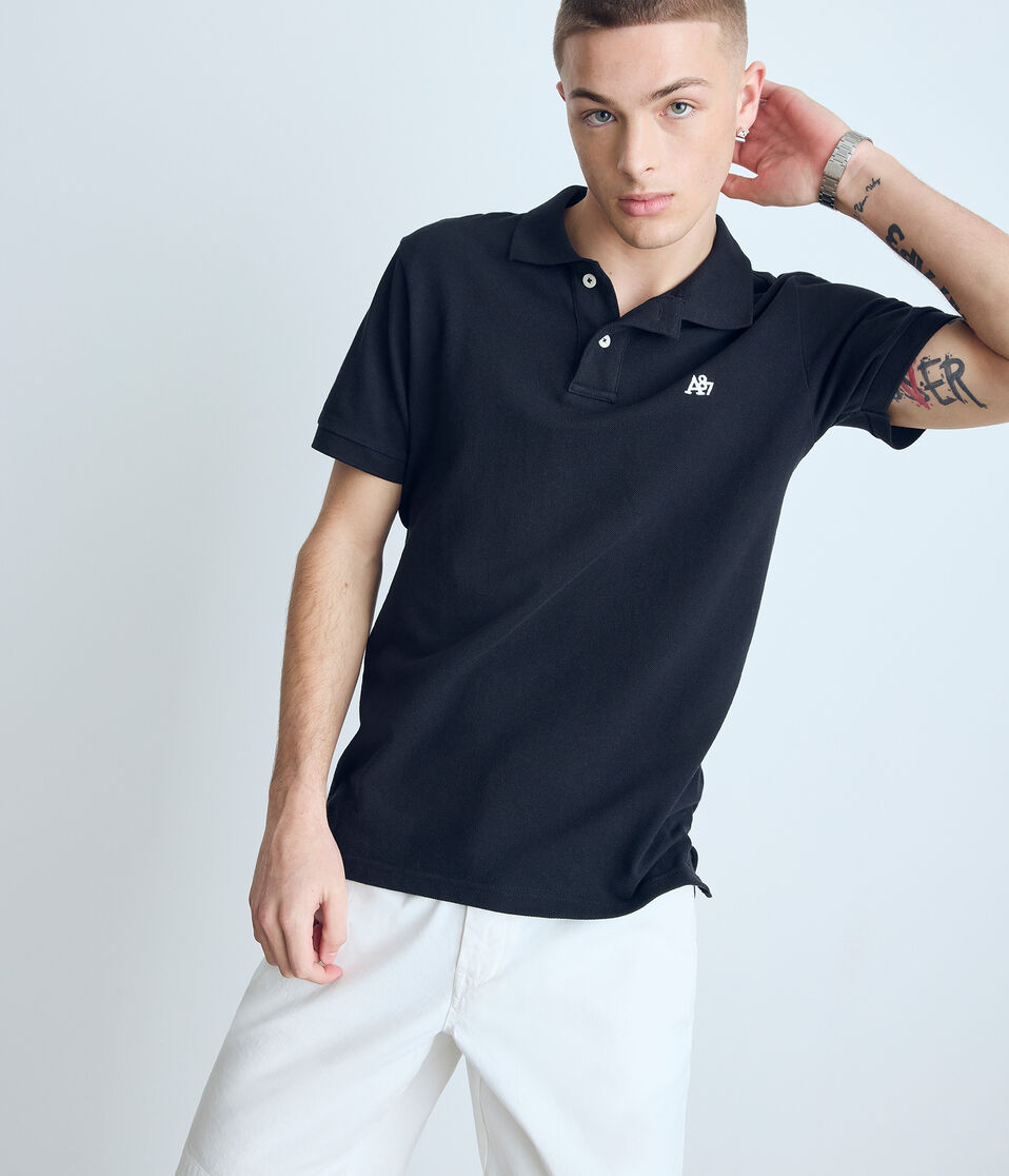 Aéropostale A87 Logo Piqué Polo 3-Pack Black Fox