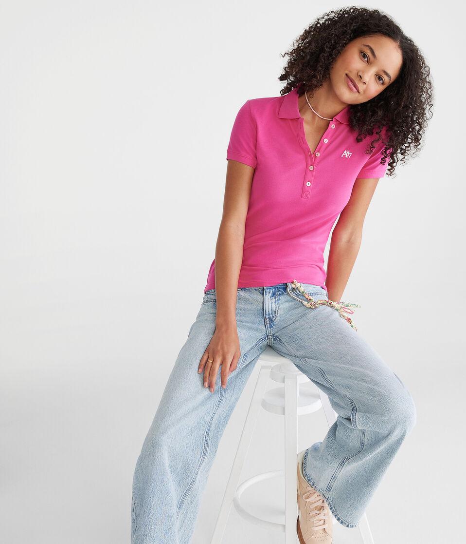 Aéropostale A87 Piqué Polo Fucshia Purple