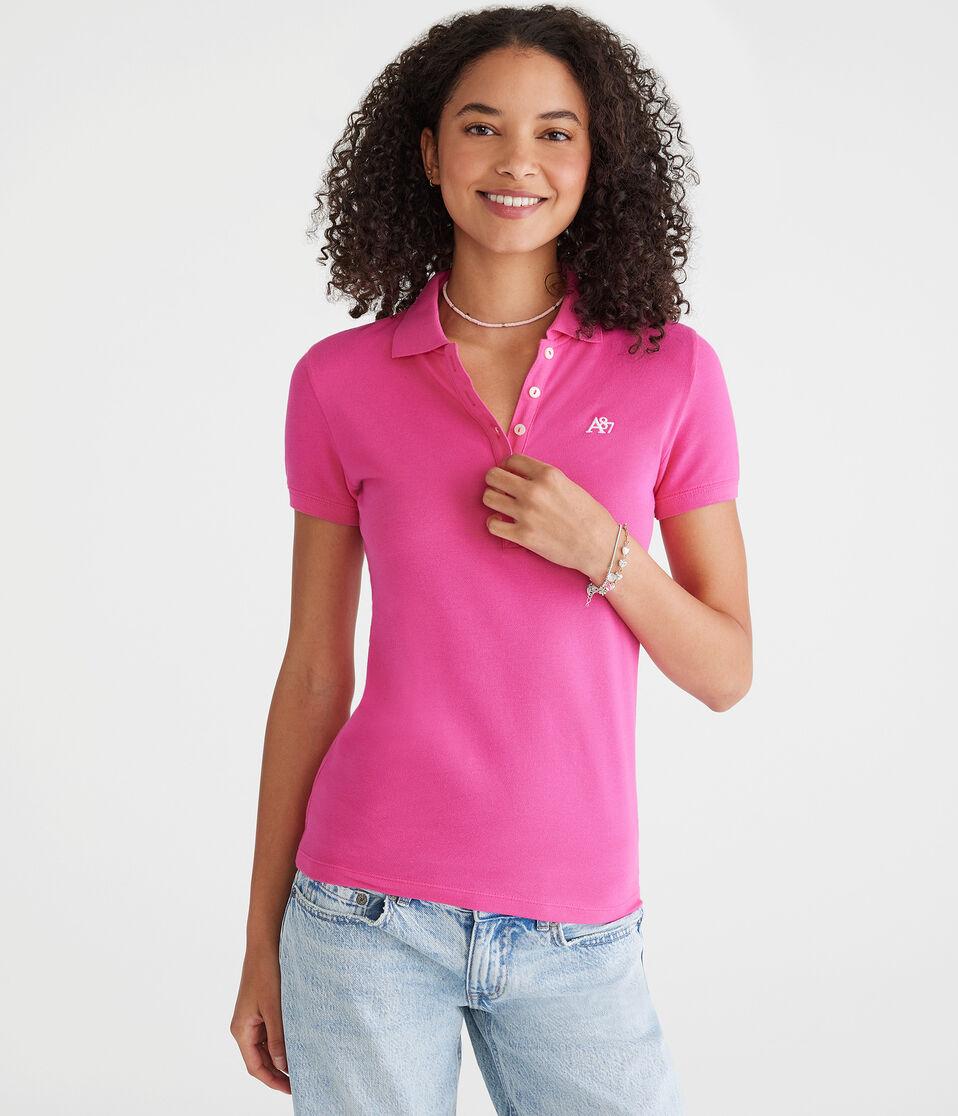 aéropostale A87 Piqué Polo fucshia purple