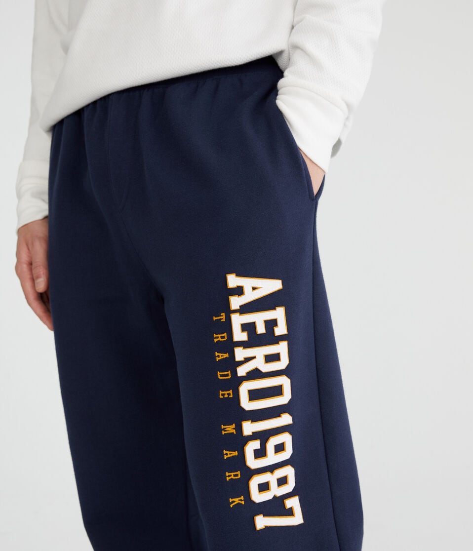 Aéropostale Aero 1987 Jogger Sweatpants Cadet Navy