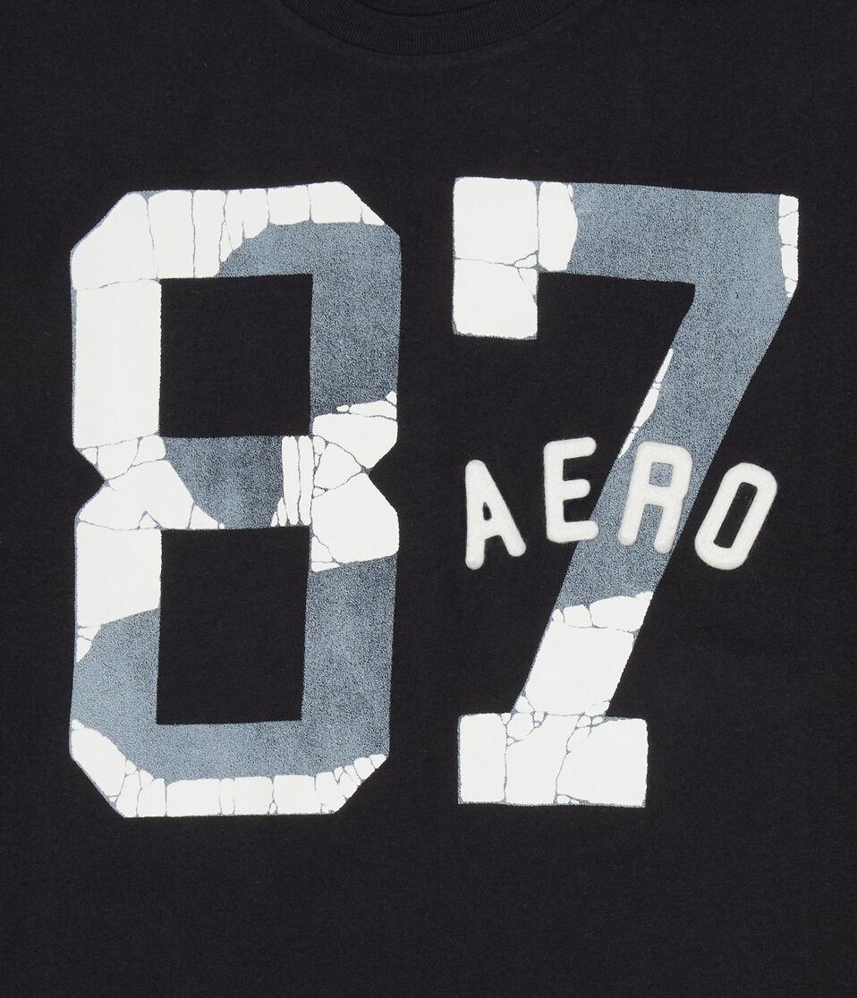 Aéropostale Aero 87 Appliqué Graphic Tee Black Fox