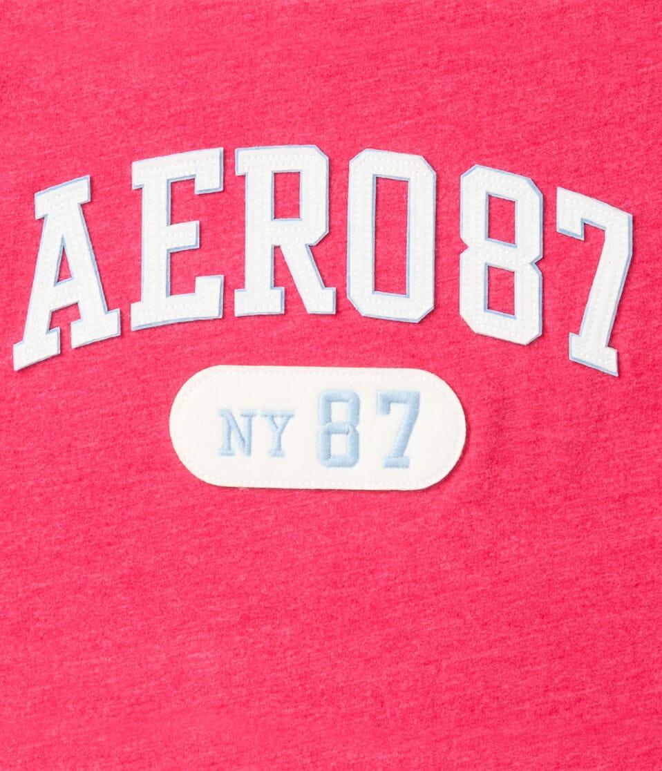 Aéropostale Aero 87 Appliqué Graphic Tee Red Cedar