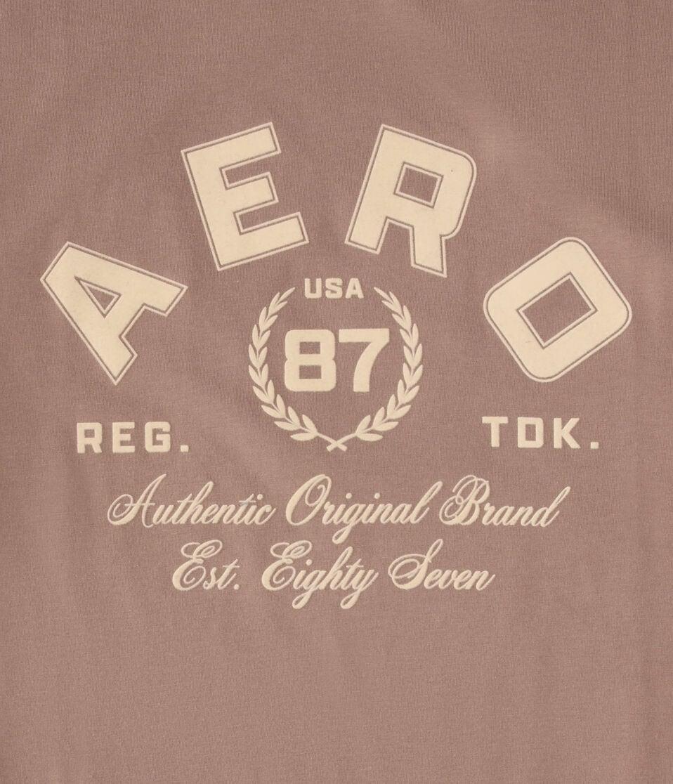 Aéropostale Aero 87 Flocked Graphic Tee Cool Beige