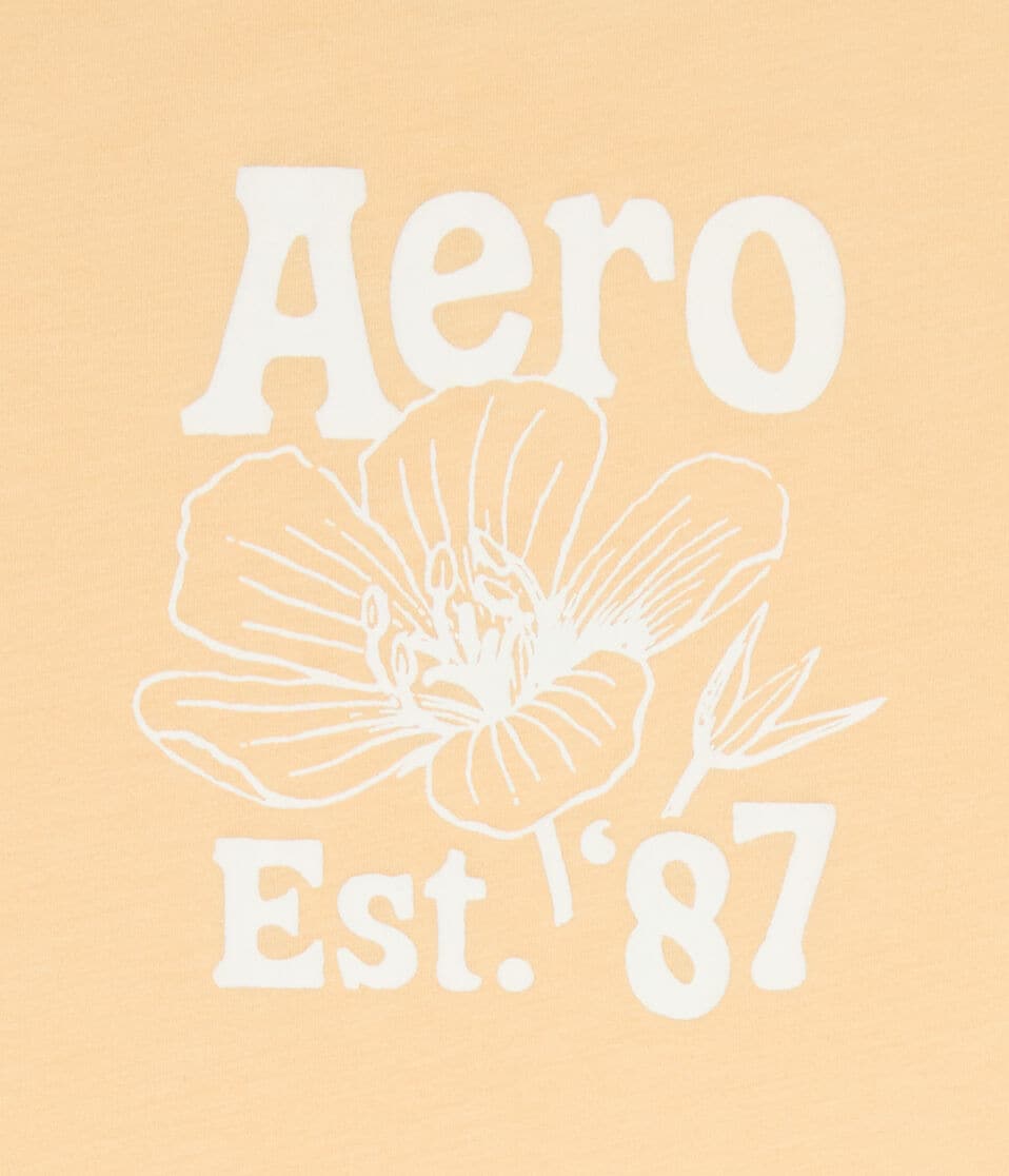 Aéropostale Aero '87 Floral Graphic Tee Baby Corn