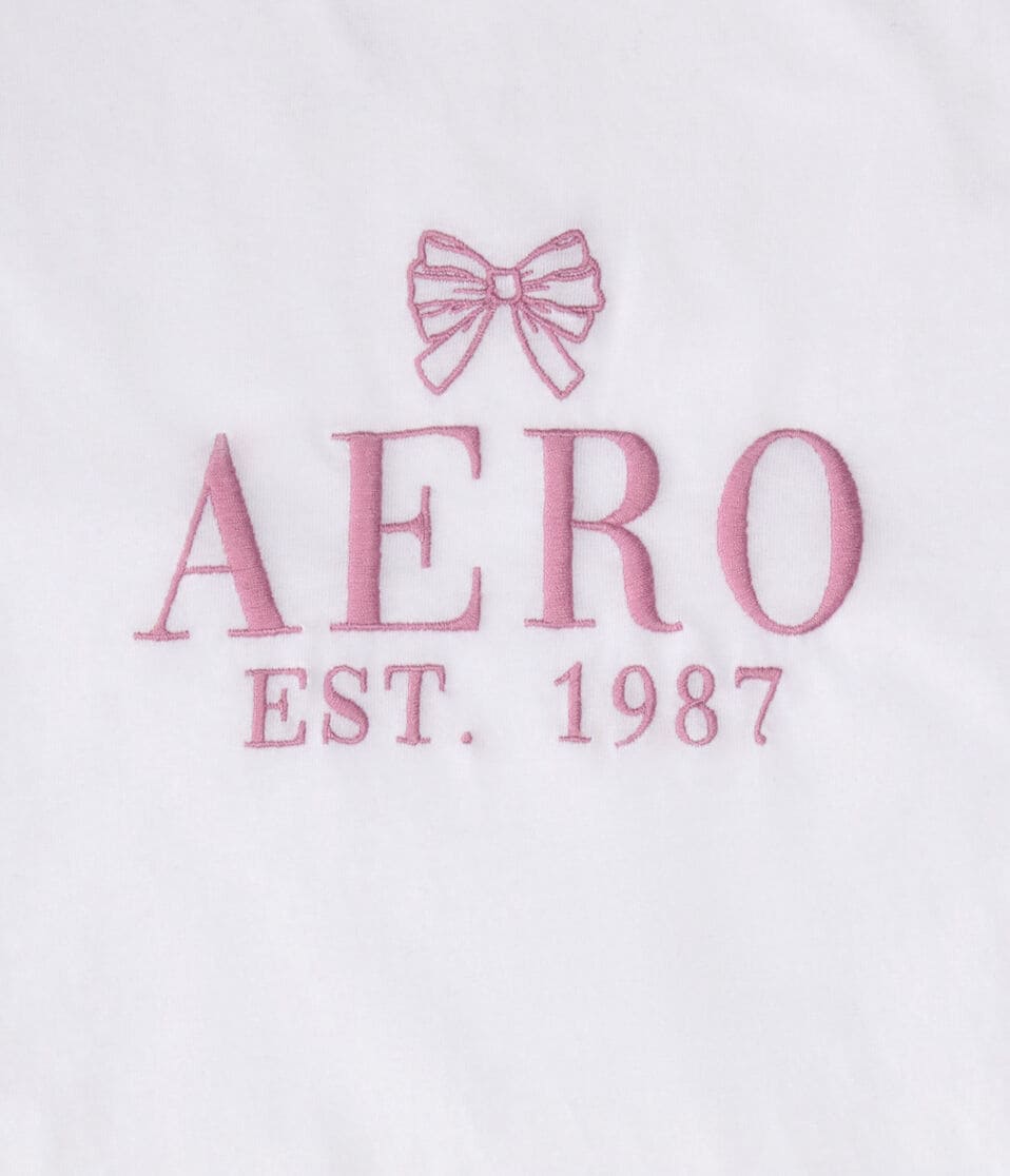Aéropostale Aero Bow Logo Graphic Tee Bleach