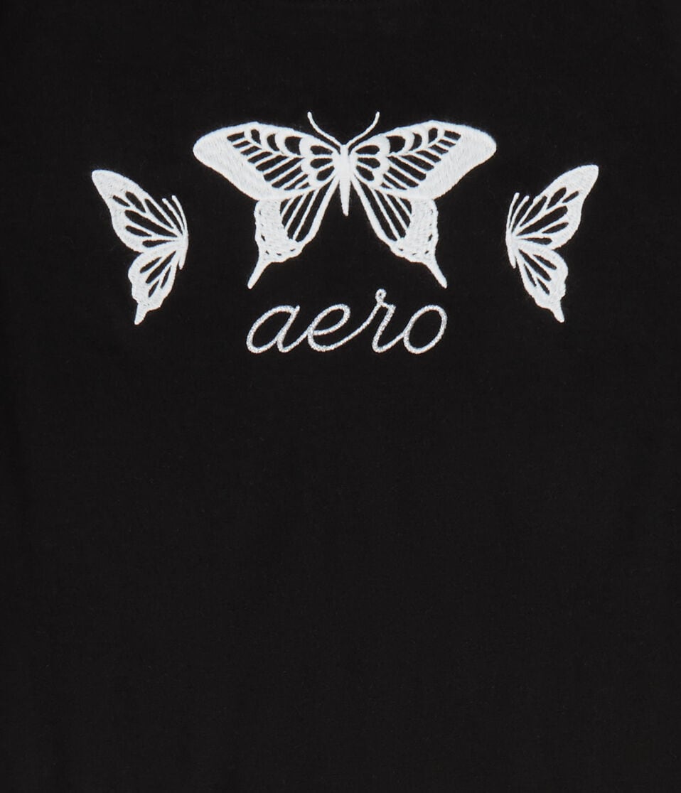 Aéropostale Aero Butterflies Graphic Tee Black Fox