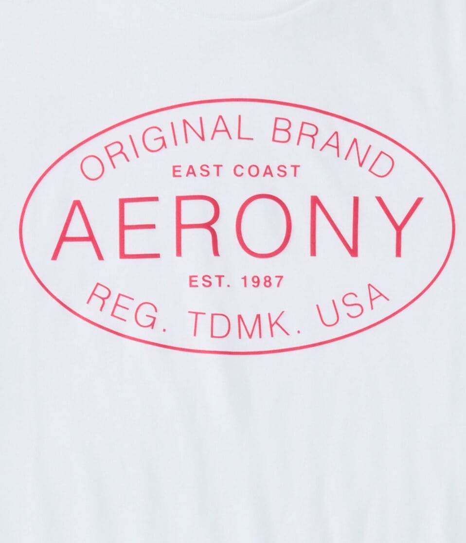 Aéropostale Aero NY Oval Logo Graphic Tee Bleach