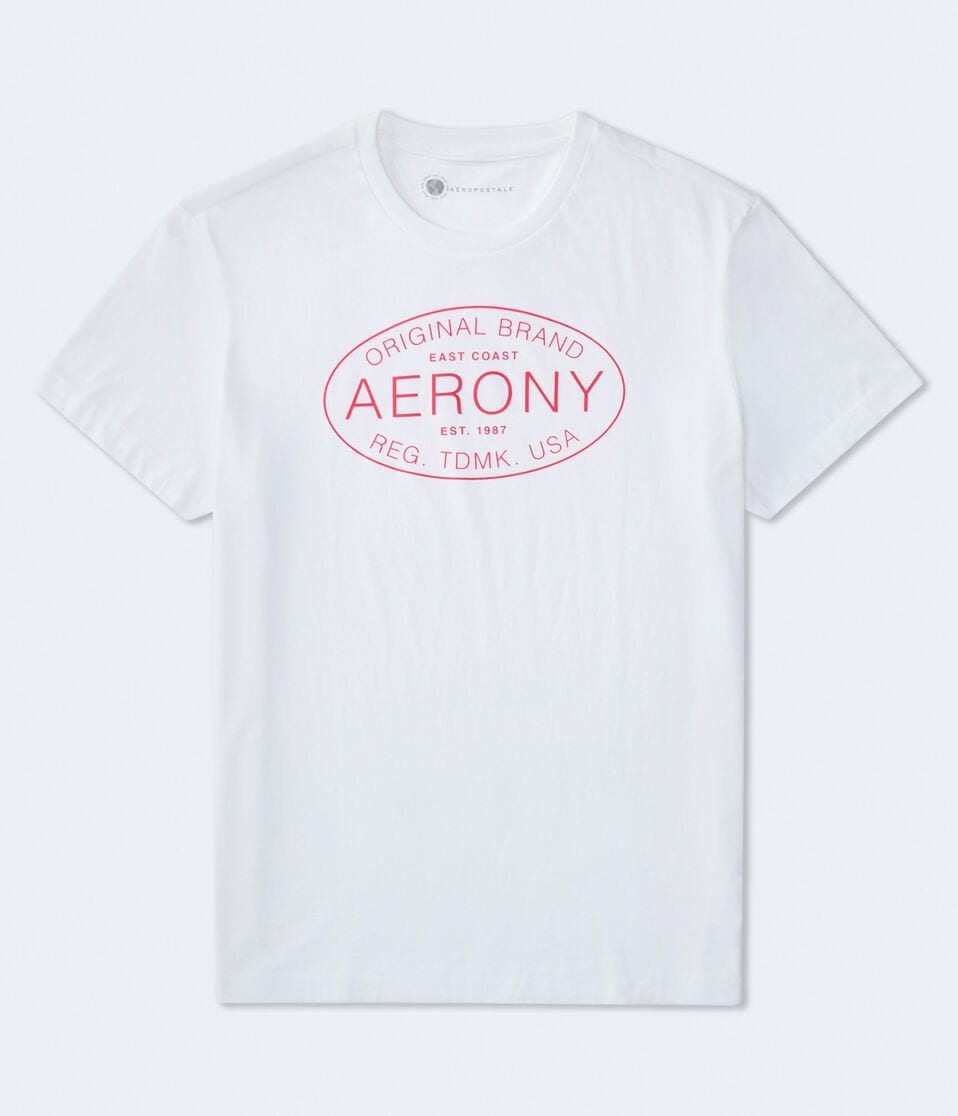 aéropostale Aero NY Oval Logo Graphic Tee bleach