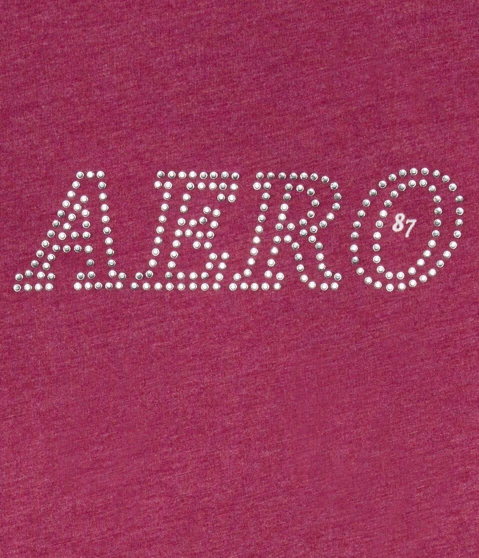 Aéropostale Aero Rhinestone Graphic Tee Plum