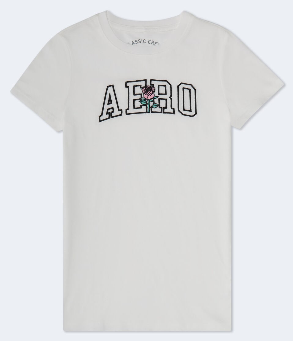 aéropostale Aero Rose Logo Graphic Tee cream