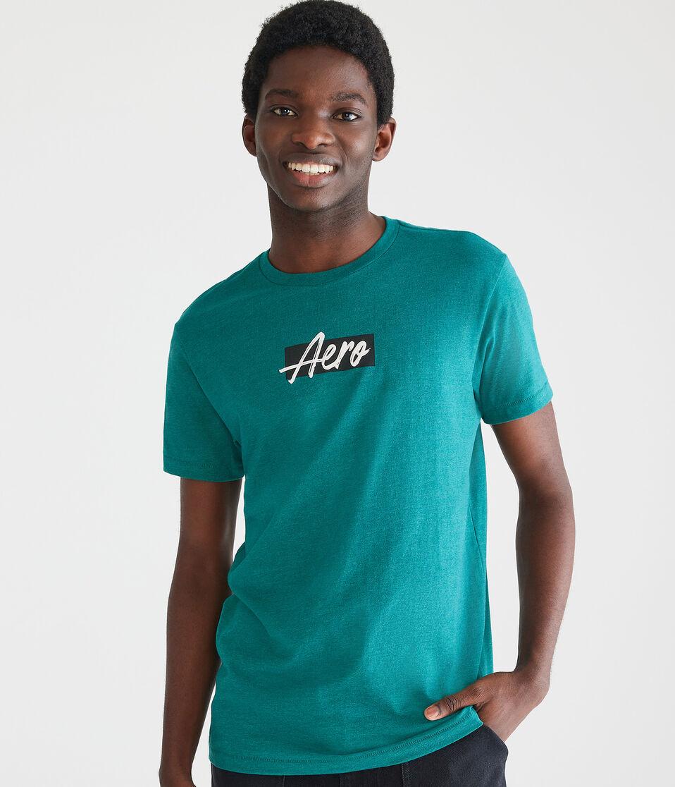 Aéropostale Aero Script Box Logo Graphic Tee Storm