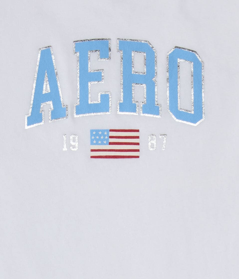 Aéropostale Aero USA Foil Graphic Tee Bleach