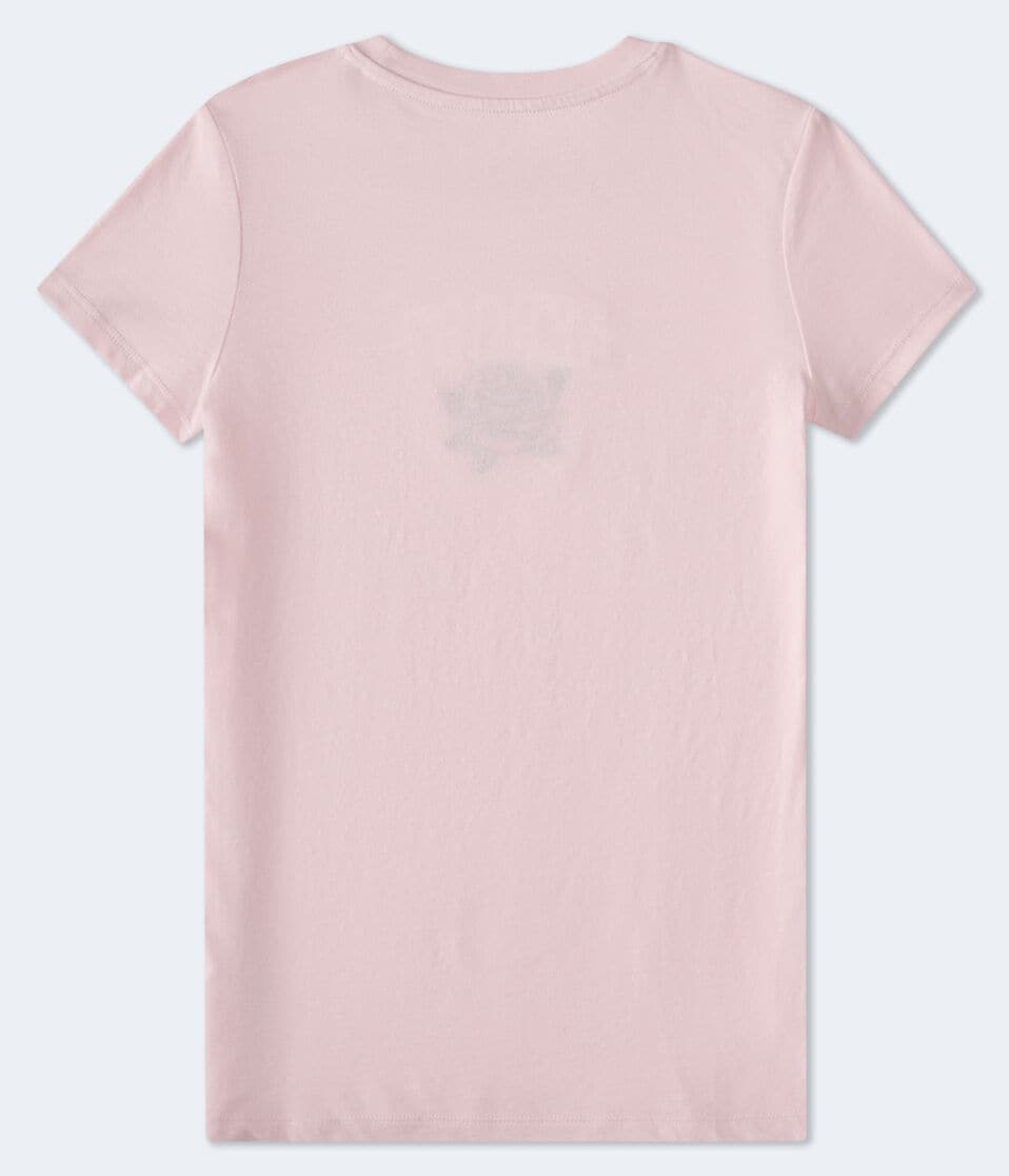 Aéropostale Aero87 Rose Graphic Tee Peach Whip