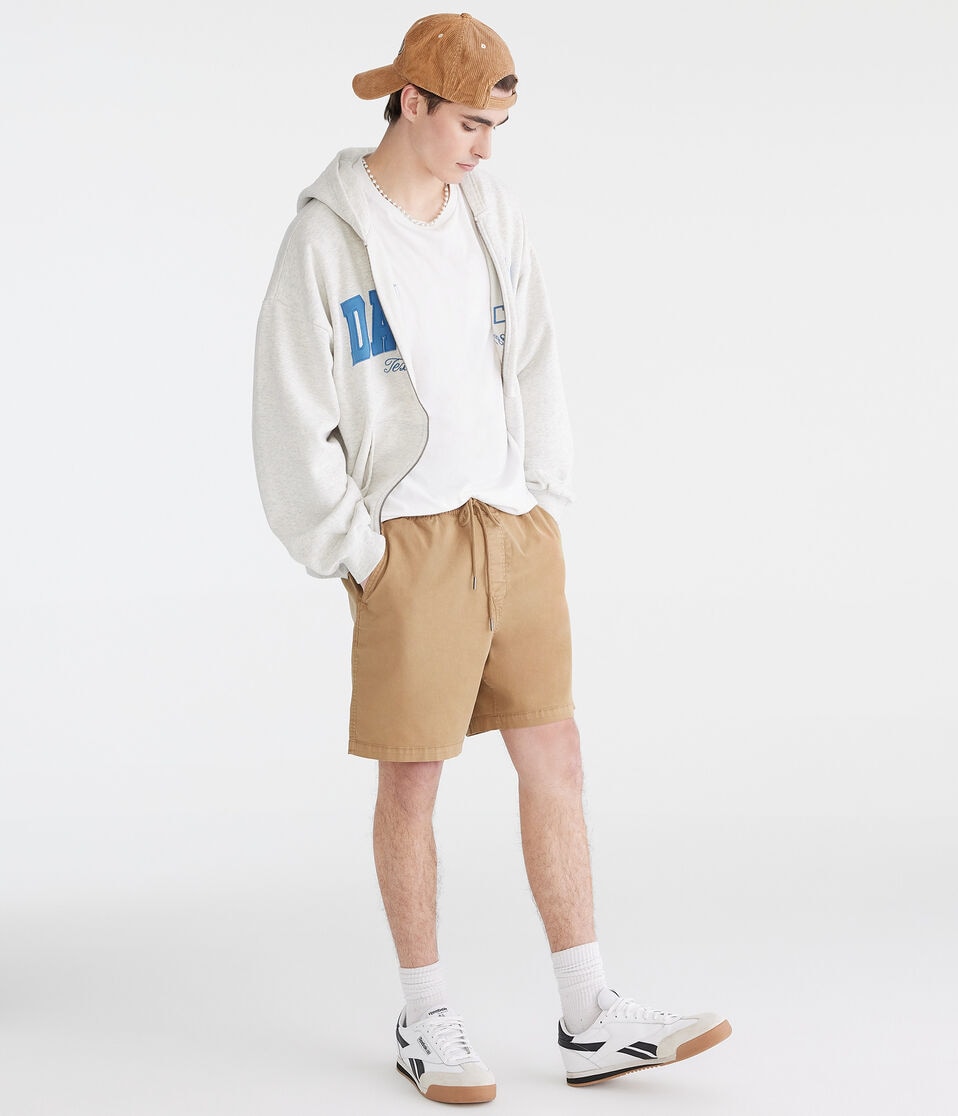 Aéropostale All Day Jogger Shorts 7" Toasted Almond