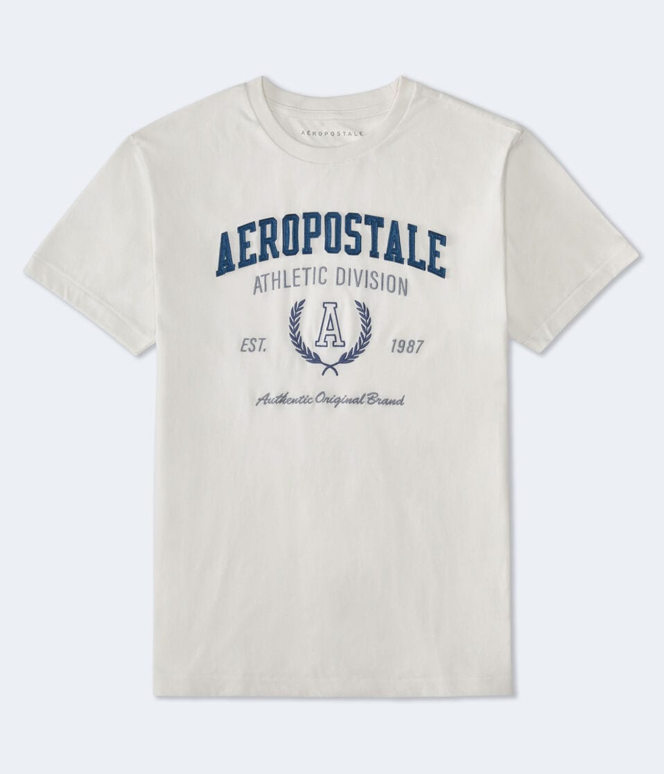 aéropostale Aeropostale Athletic Division Appliqué Graphic Tee cream
