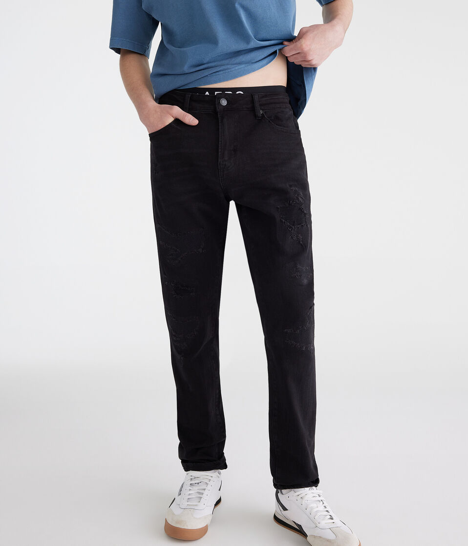 aéropostale Athletic Skinny Jean black wash