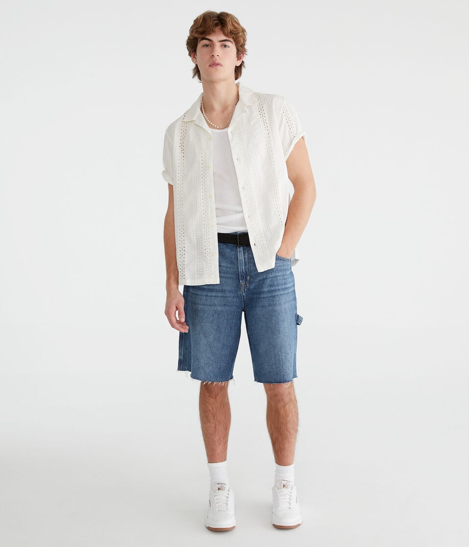 Aéropostale Baggy Denim Jorts 10.5" Medium Wash