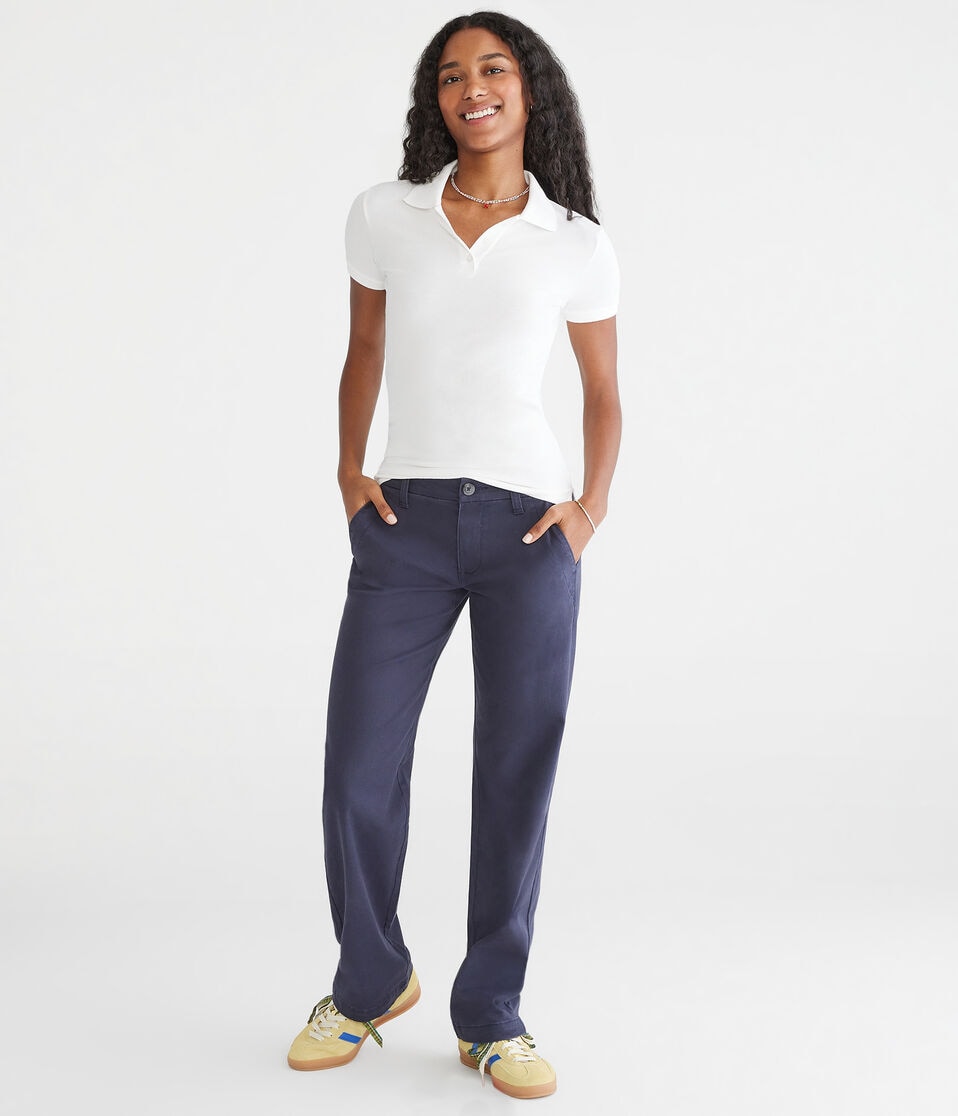 Aéropostale Baggy Uniform Pants Navy Prep