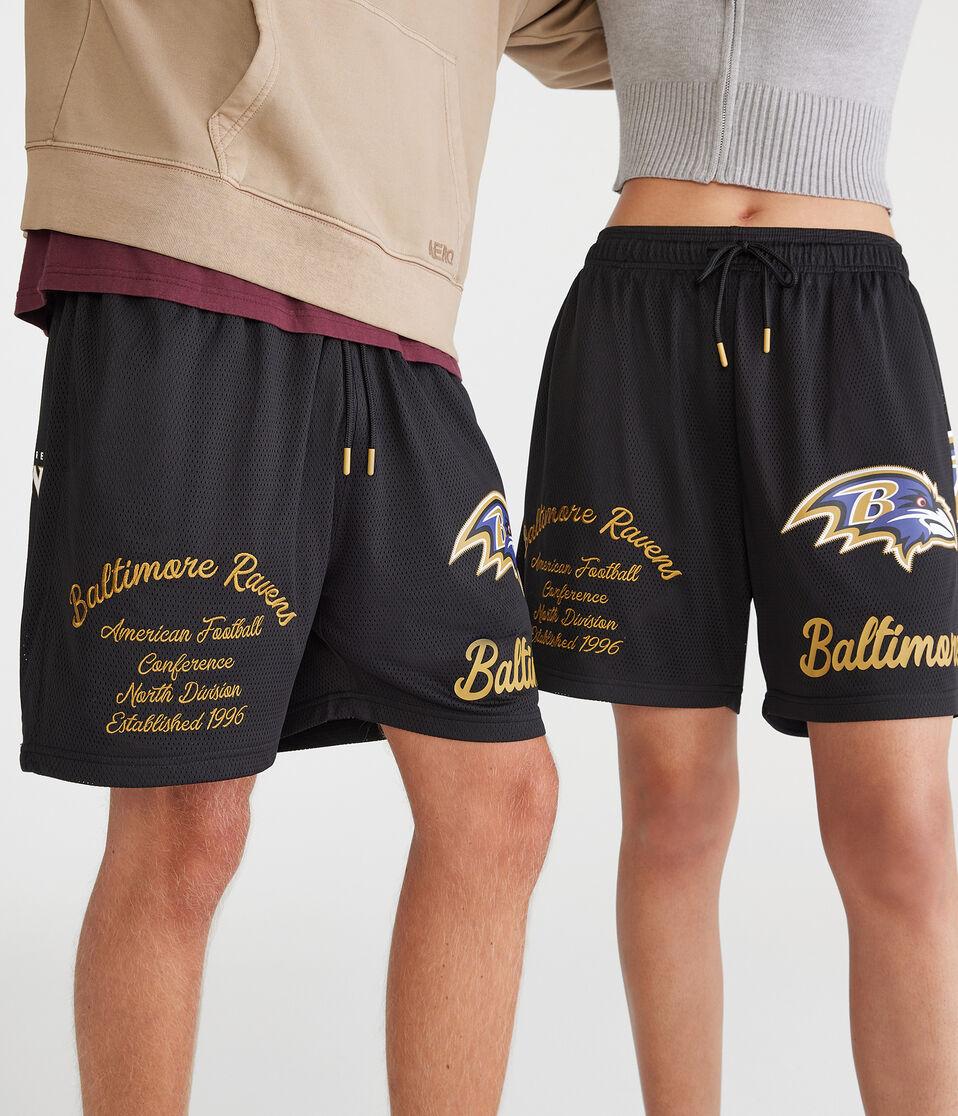 Aéropostale Baltimore Ravens Mesh Shorts 6" Black