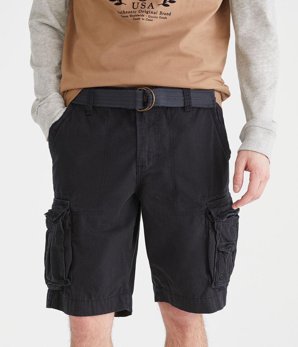Aéropostale Belted Cargo Shorts 11.5" Black Fox