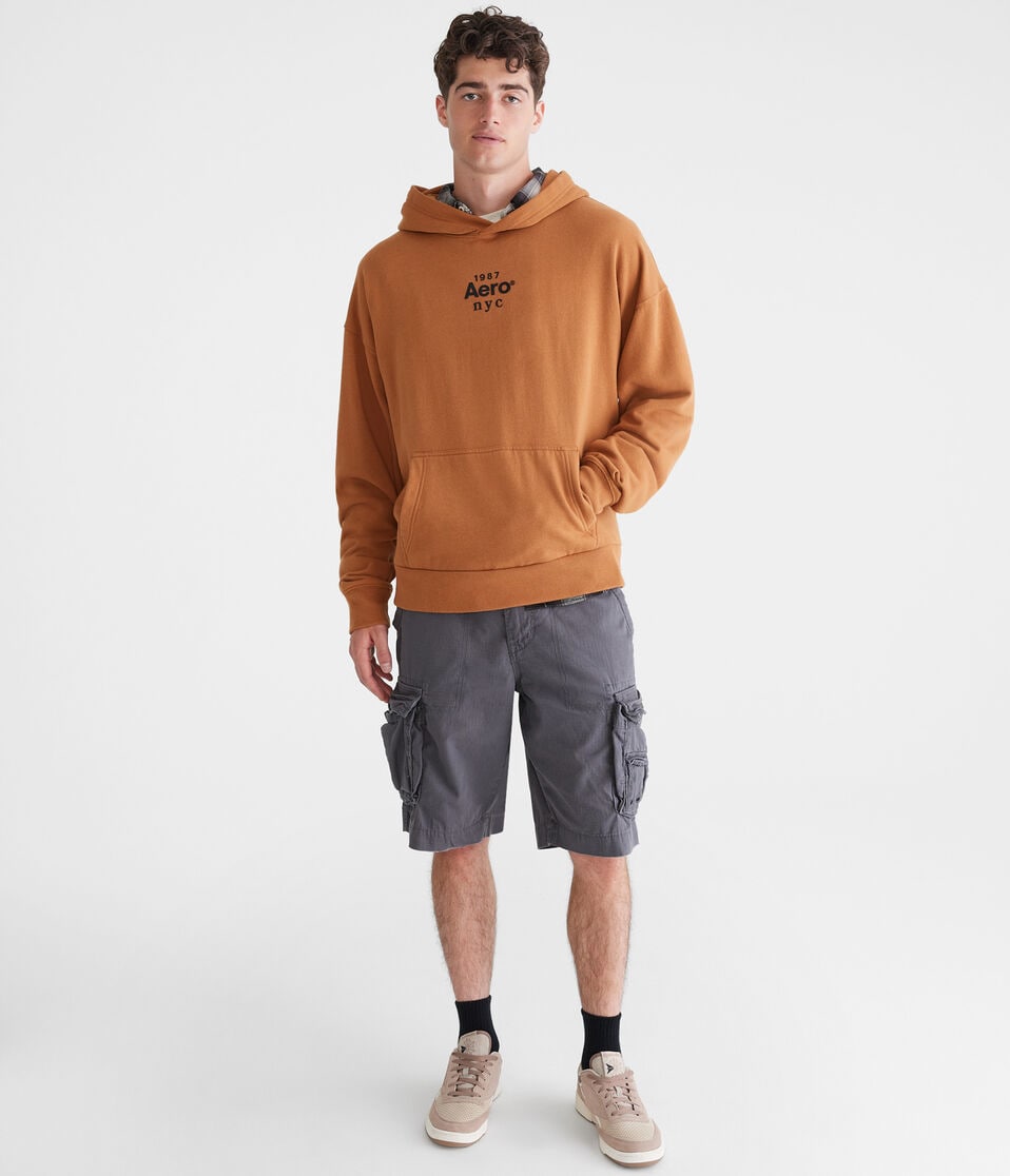 Aéropostale Belted Cargo Shorts 11.5" Chateau Grey