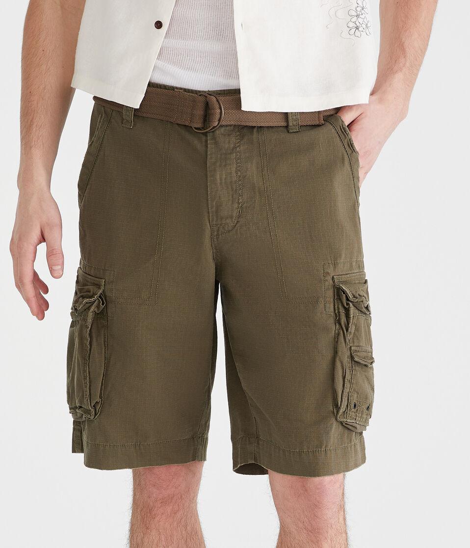 aéropostale Belted Cargo Shorts 11.5" olive