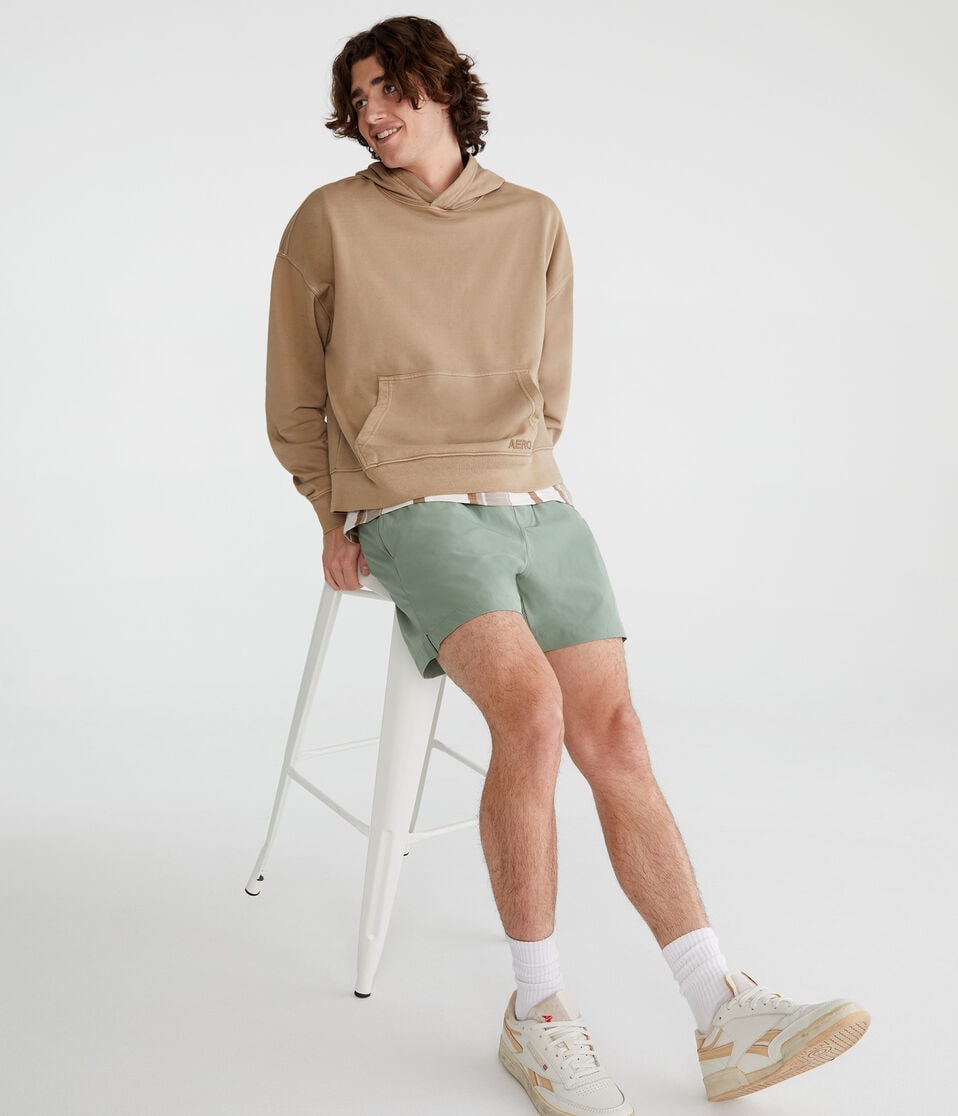 Aéropostale Boxy Pullover Hoodie Camel