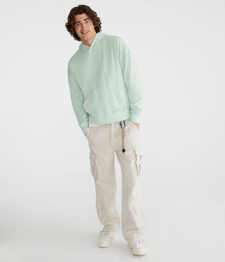 Aéropostale Boxy Pullover Hoodie Green Lawn