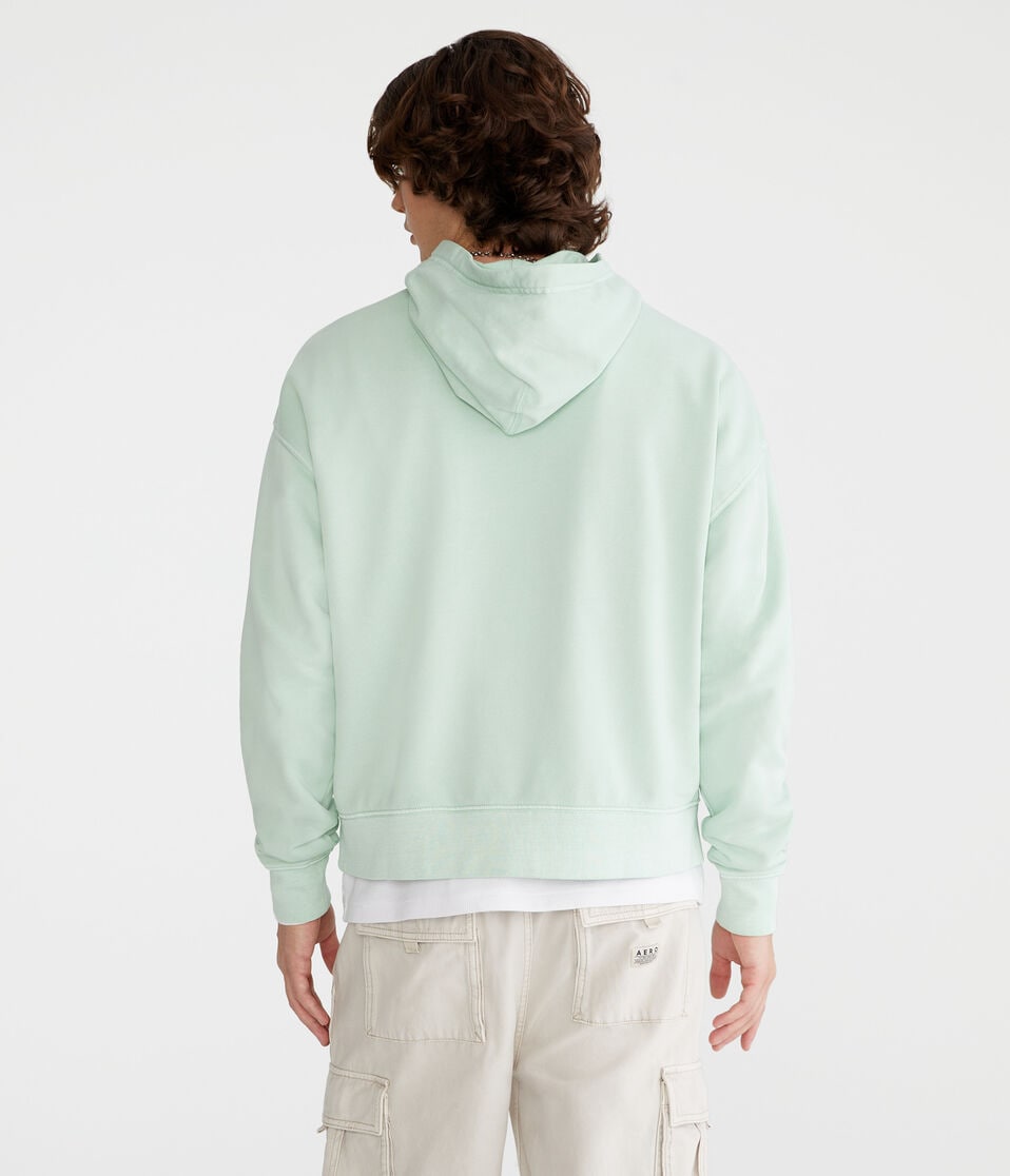 Aéropostale Boxy Pullover Hoodie Green Lawn