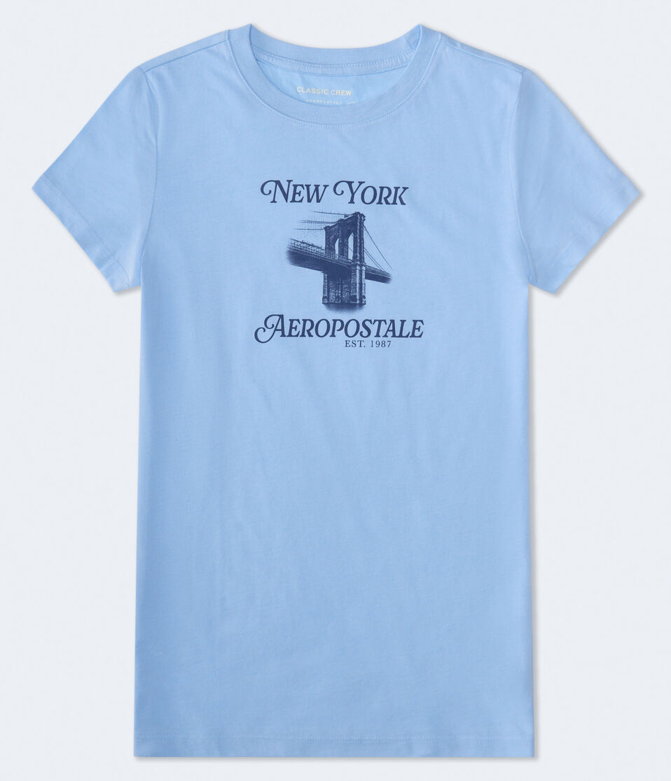 aéropostale Aeropostale Brooklyn Bridge Graphic Tee atlantic deep