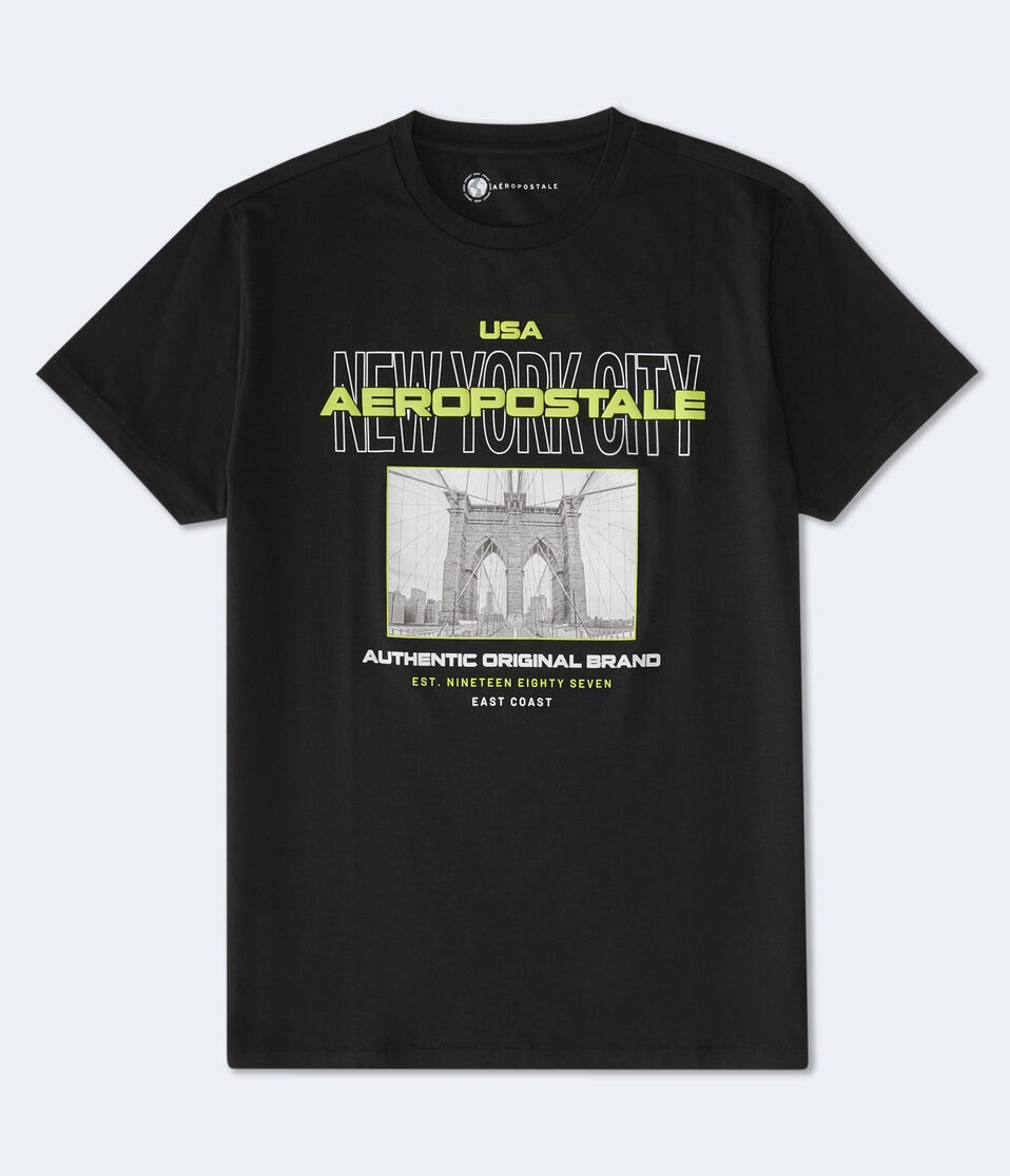 aéropostale Aeropostale Brooklyn Bridge Graphic Tee black fox