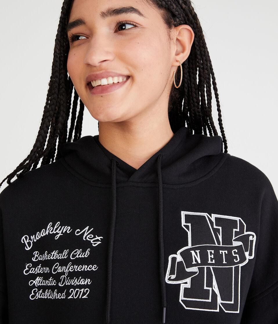Aéropostale Brooklyn Nets Pullover Hoodie Black