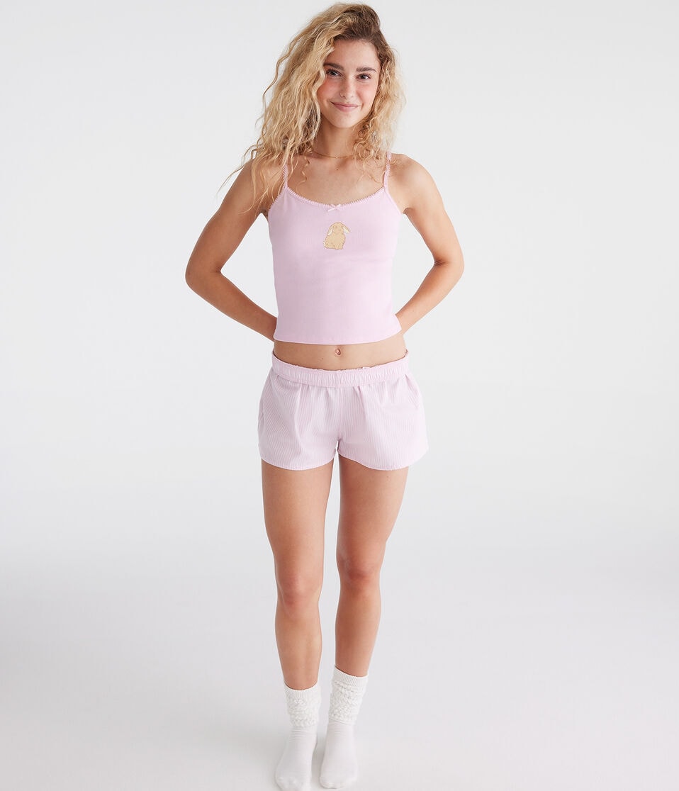 Aéropostale Bunny Scoop-Neck Sleep Tank Pink
