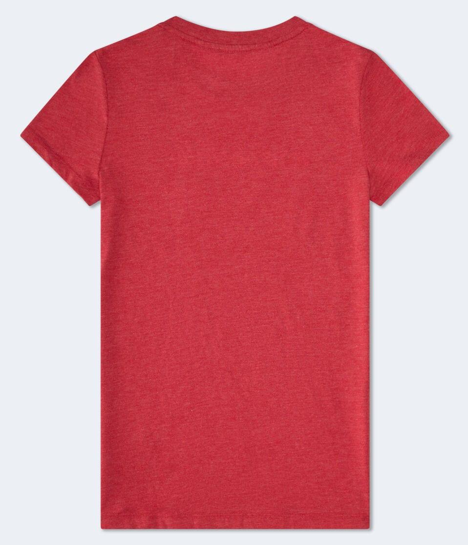 Aéropostale Aeropostale Butterfly Flocked Graphic Tee Red Cedar
