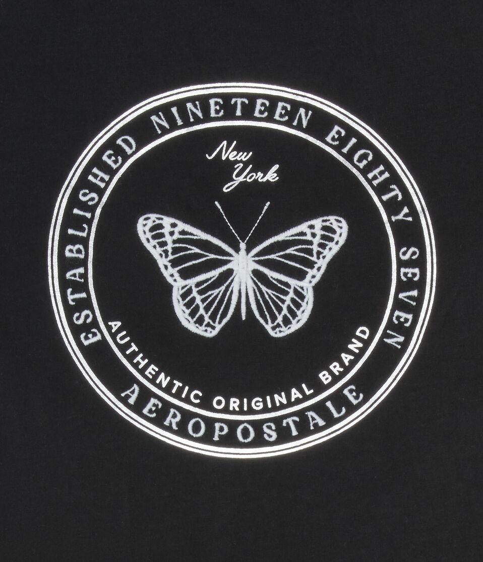 Aéropostale Aeropostale Butterfly Foil Graphic Tee Black Fox
